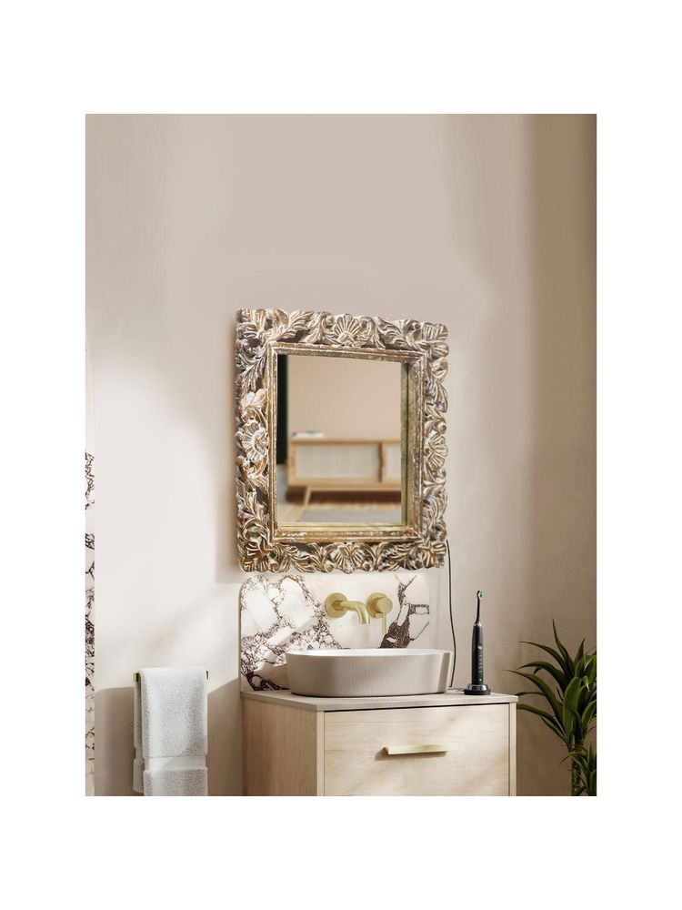 Metalsmith Elegant Hanging Mirror with Wooden Frame For Bathroom Wall Decor and Living Room-picture-10