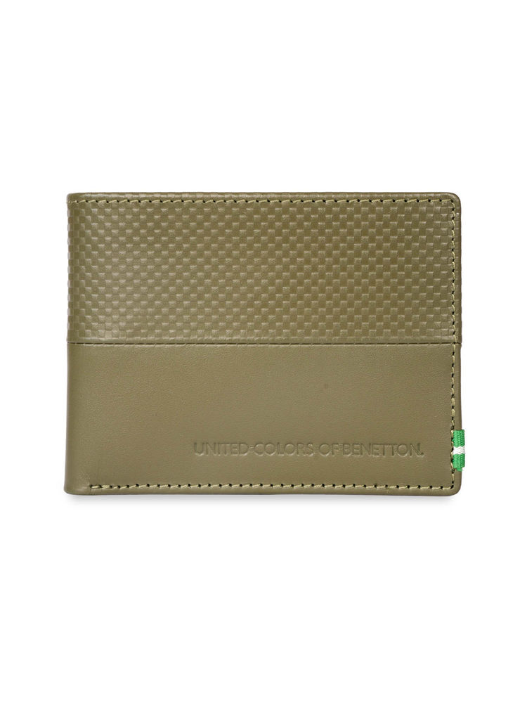 united colors of benetton fashion United Colors of Benetton Men Rfid Protected Wakefield Slimfold Wallet - Olive-picture-21