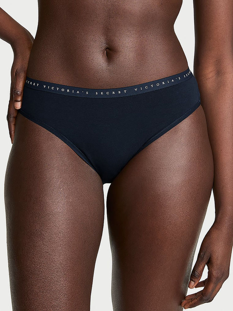 victoria's secret intimates Victoria's Secret Navy Blue Solid Cotton Blend Regular Brief-picture-16