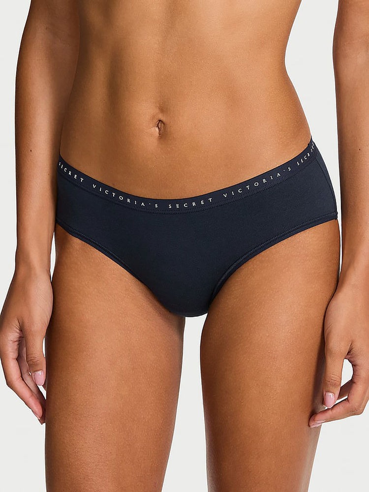 victoria's secret intimates Victoria's Secret Navy Blue Solid Cotton Blend Regular Brief-picture-17