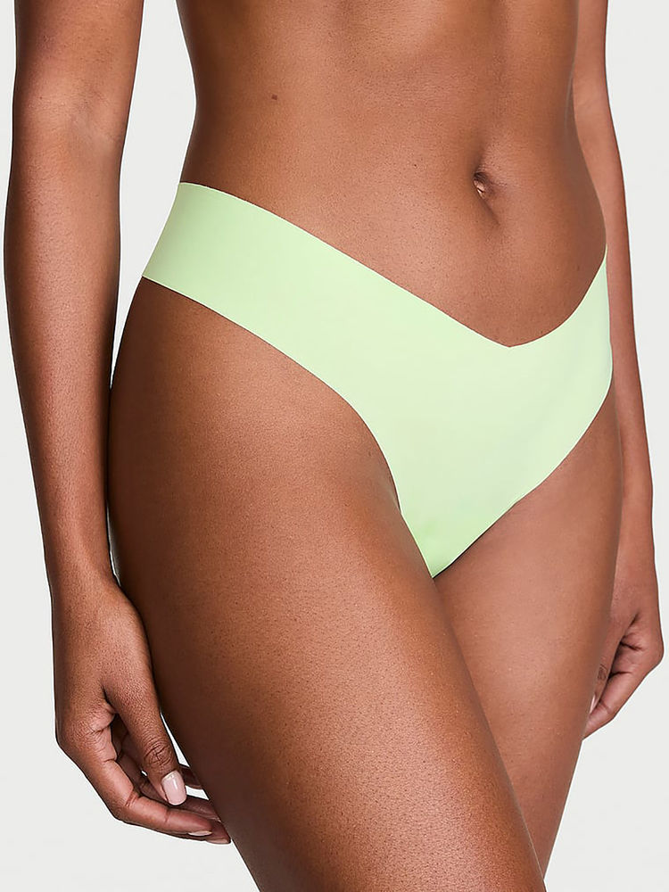 Victoria's Secret Green Solid Polyamide Regular Thong Panty-image-9
