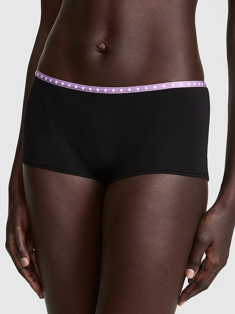 victoria's secret intimates Victoria's Secret Black Printed Cotton Blend Regular Boyshorts-picture-17