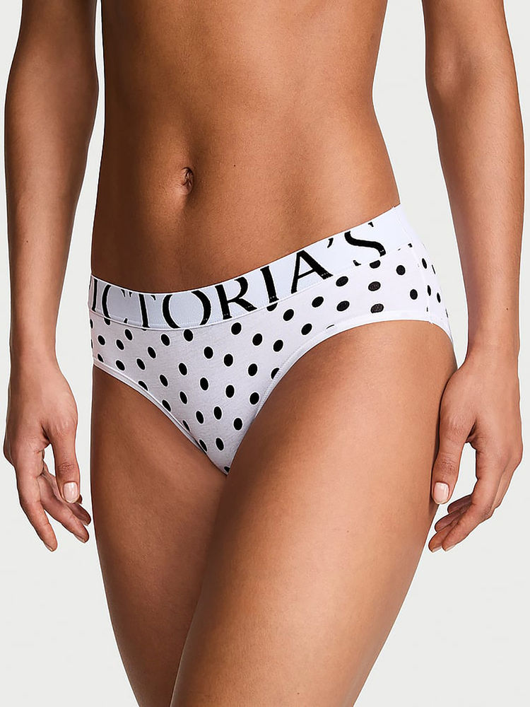 victoria's secret intimates Victoria's Secret White Polka Dots Cotton Blend Regular Brief-picture-13
