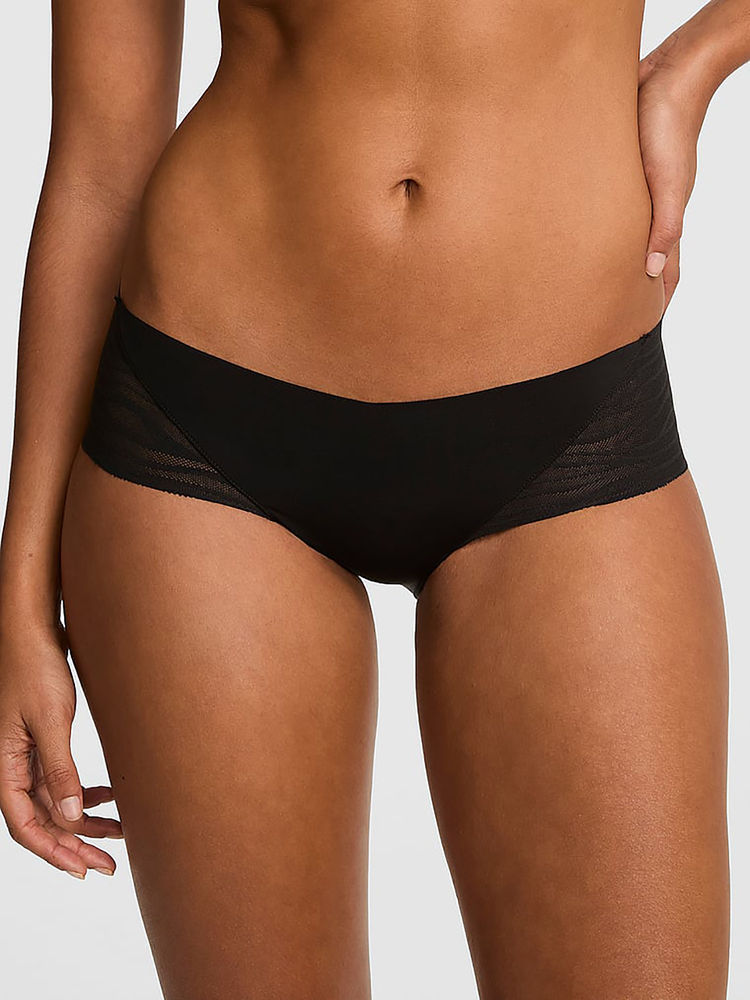 victoria's secret intimates Victoria's Secret Black Self Design Polyamide Regular Brief-picture-15