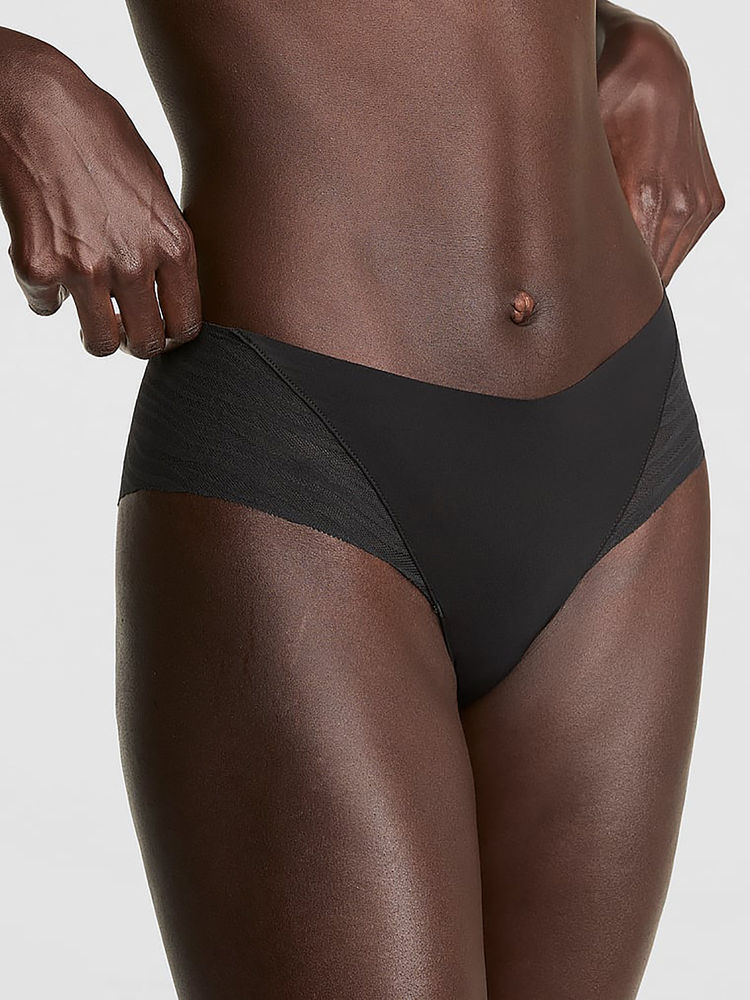 victoria's secret intimates Victoria's Secret Black Self Design Polyamide Regular Brief-picture-17