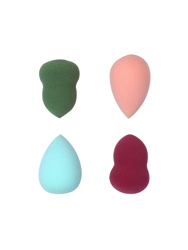 Bronson Professional Mini Beauty Blender Sponge 4 Pcs,Applicator Puffs(Color & Shape Vary)Mix Color