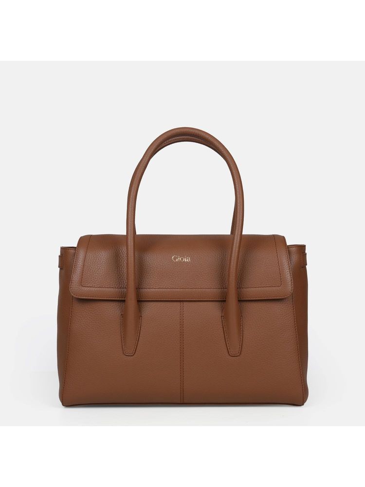 Gioia Anna Flapover Tote Bag - Tan-picture-10