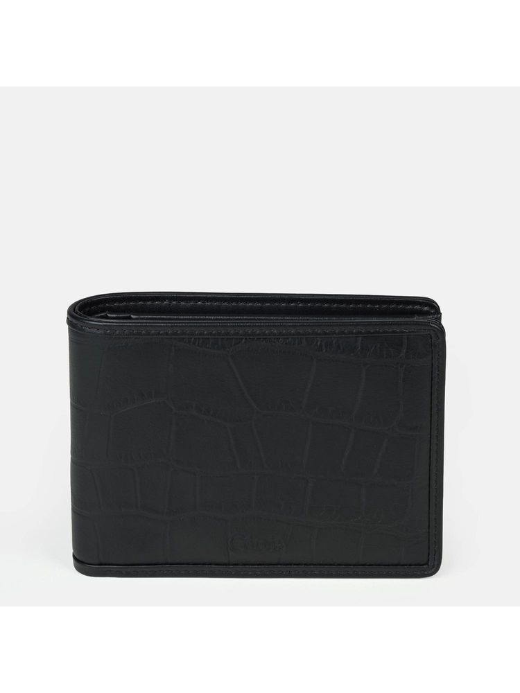 Gioia Croco Embossed Bifold Wallet - Black-picture-13