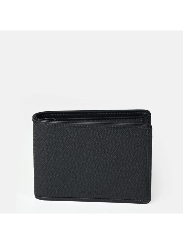 Gioia Italian Textured Bifold Wallet - Black-picture-16