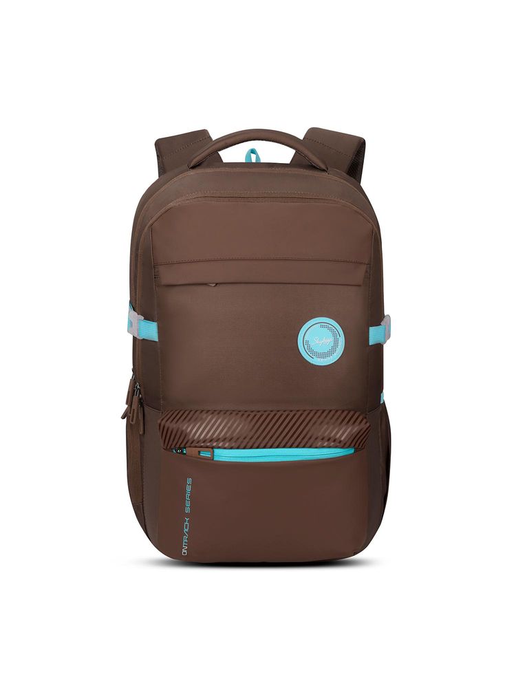 Skybags Unisex Ontrak Dark Brown 17 Inch Compatible Laptop Backpack-image-10