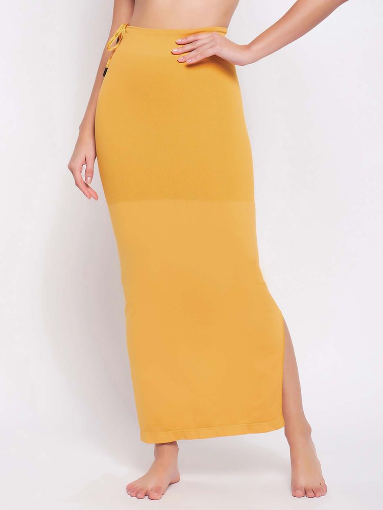 Clovia Yellow Drawstring Saree Shapewear-picture-24
