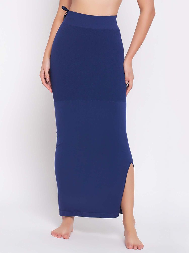Clovia Navy Blue Drawstring Saree Shapewear-picture-28