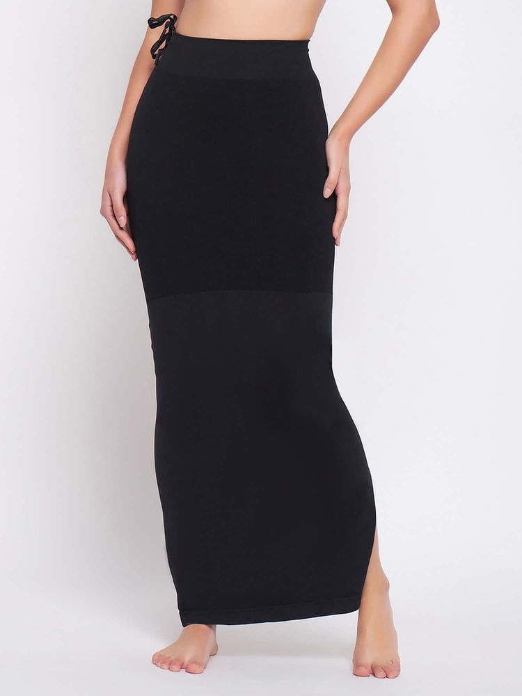 Clovia Black Drawstring Saree Shapewear-picture-11