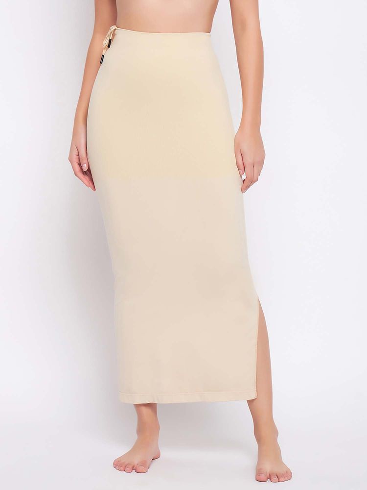 Clovia Beige Drawstring Saree Shapewear-picture-16