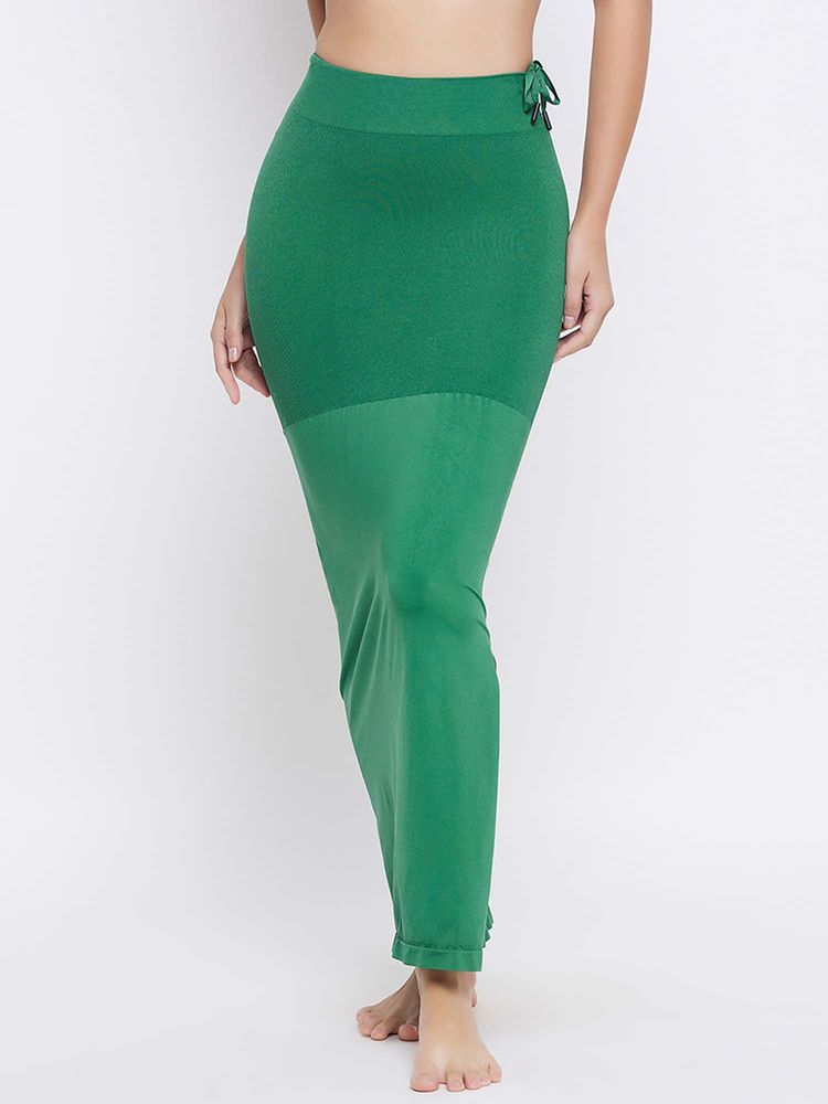 Clovia Green Drawstring Saree Shapewear-picture-14