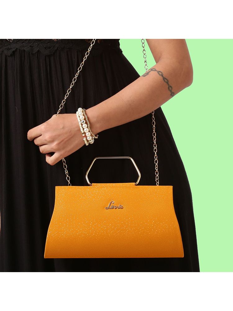 Lavie Pixel Women's Handle Purse Clutch (Ochre) (L)-image-2