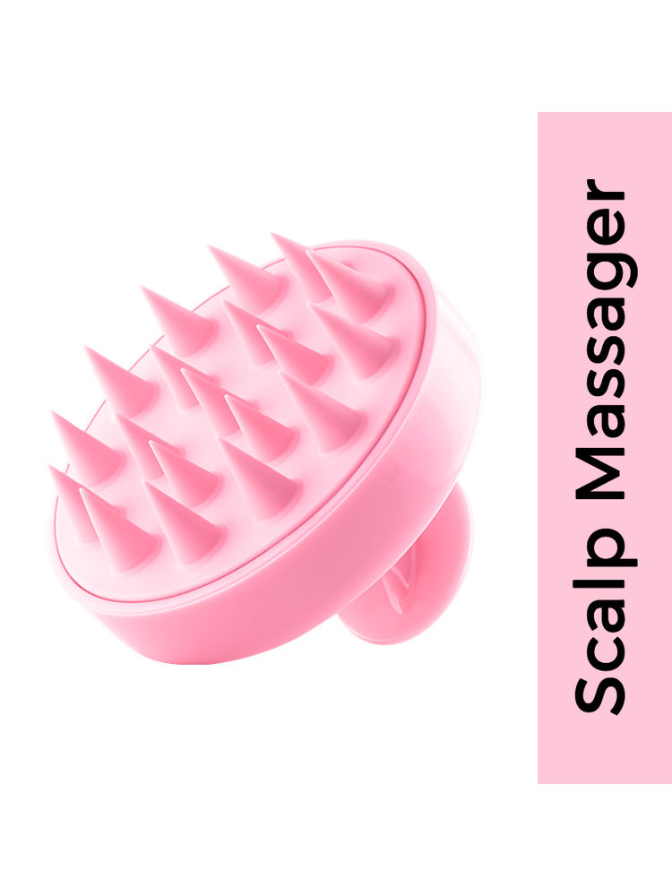 Nykaa Scalp Massager Brush For Blood Circulation, Exfoliation & Natural Hair Growth Pink