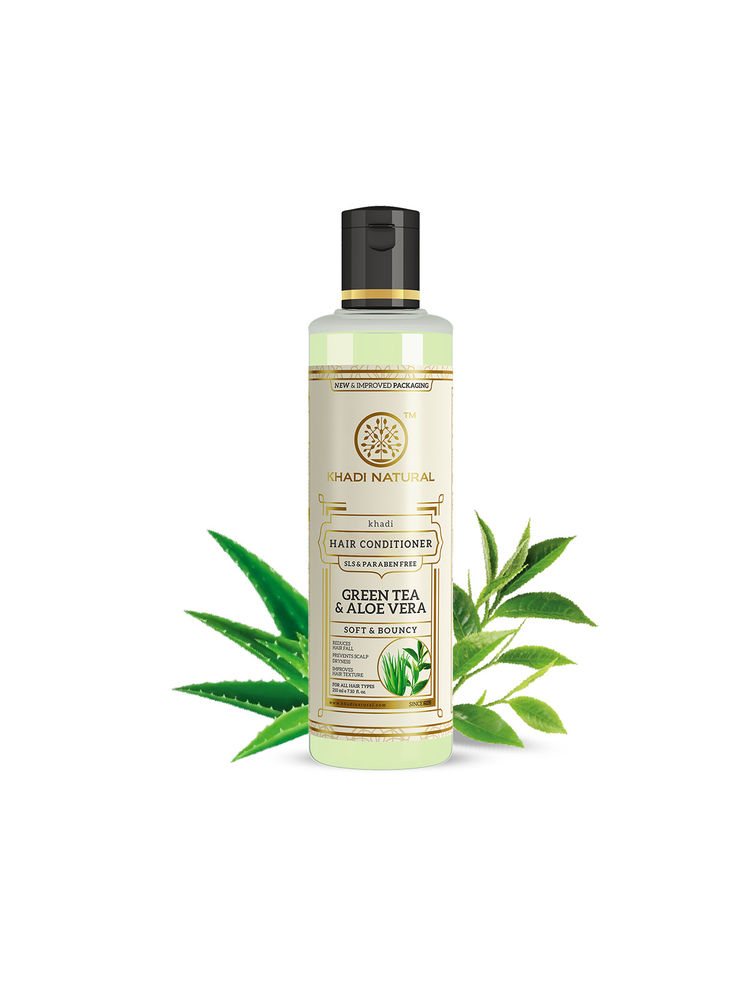 Khadi Natural Green Tea & Aloevera Hair Conditioner SLS & Paraben Free-picture-12
