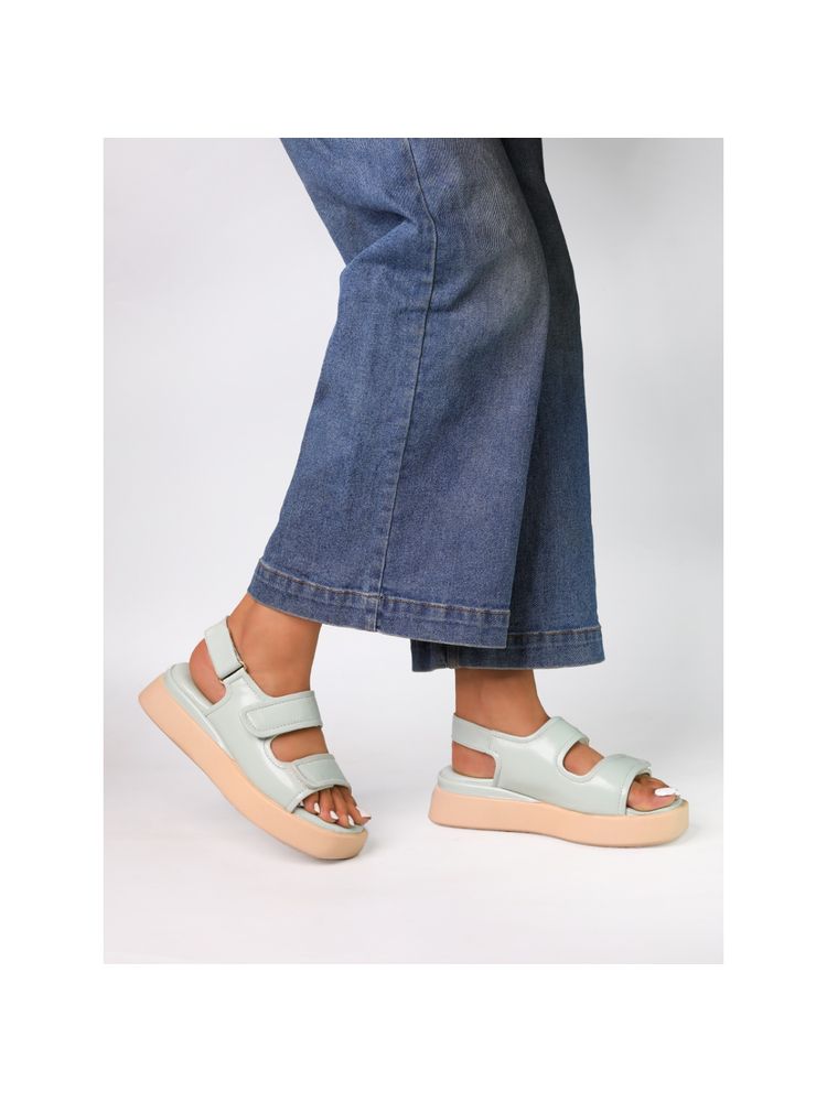 Monrow Eudora Green Flatform Sandals-image-37