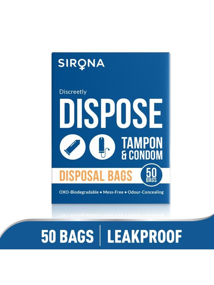 Sirona Oxo Biodegradable Disposal Bags (50) For Discreet Disposal Of Tampons And Condoms