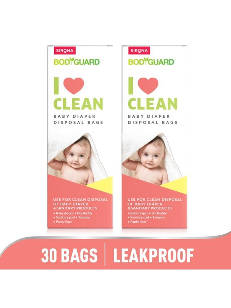 Bodyguard Baby Diaper Disposable Bags, Oxo Biodegradable & Leak-Proof Bags For Discreet Disposal