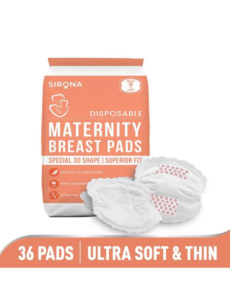 Sirona Fda Approved Super Soft Disposable Maternity Breast Pads, Ultra Thin & Highly Absorbent