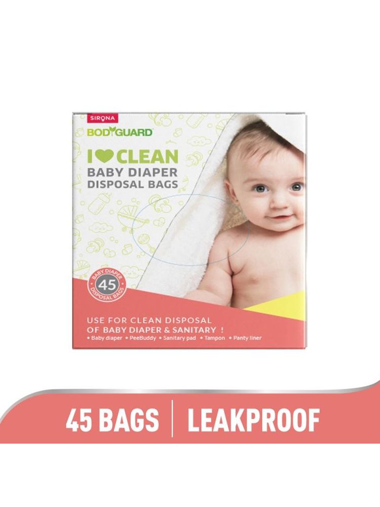Bodyguard Baby Diaper Disposable Bags, Oxo Biodegradable & Leak-Proof Bags For Discreet Disposal