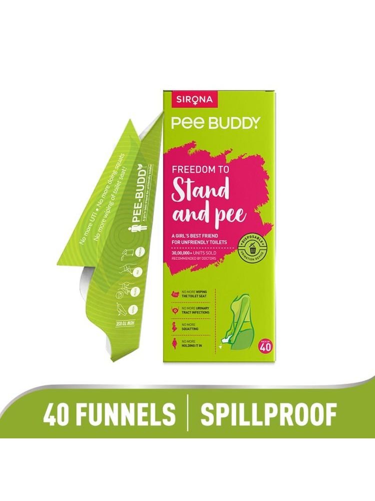 Peebuddy Disposable Female Urination Device For Women, Portable, Leak-Proof Stand And Pee Funnels