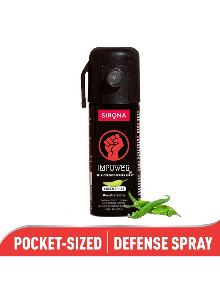 Sirona Impower Self Defence Green Chilli Pepper Spray For Women Safety 100% Non Toxic & Pocket Size-image-26