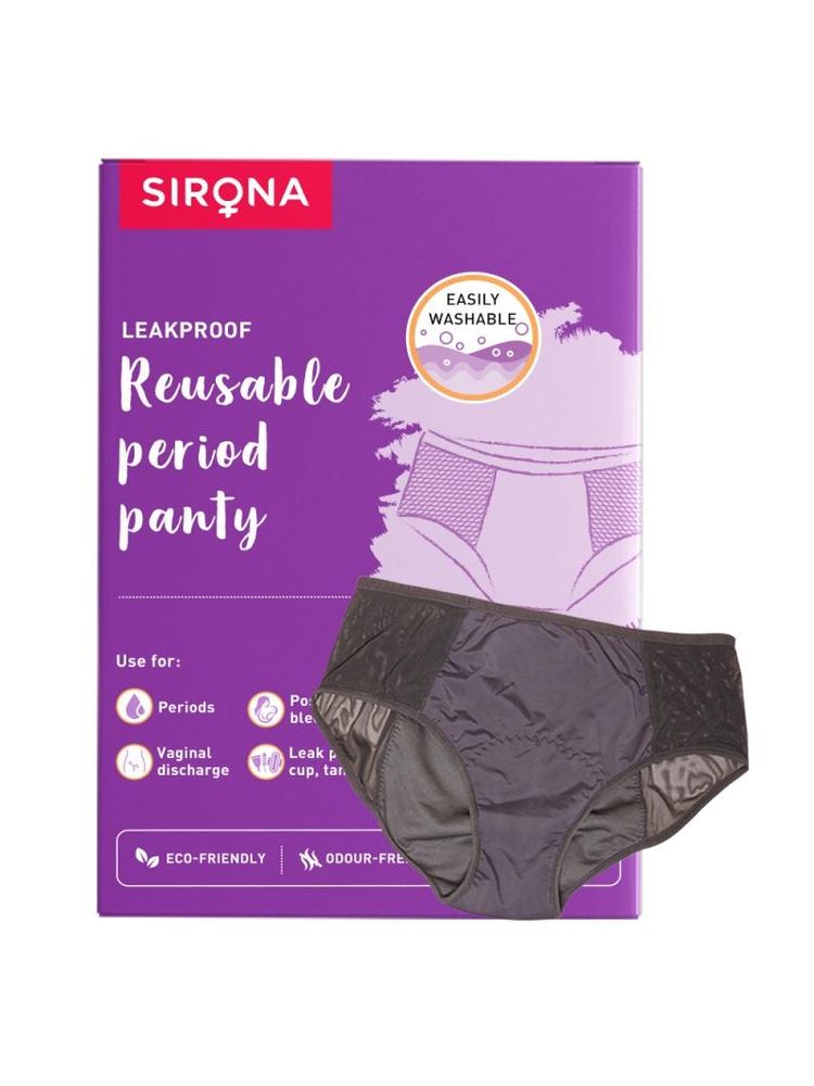 Sirona Reusable Period Panties (2XL), Leak Proof Protection For Periods, Urinary & Vaginal Discharge-image-46
