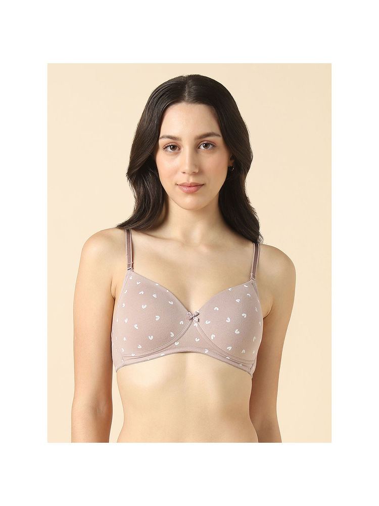 Van Heusen Women Printed Wireless Padded Bra Beige-picture-14