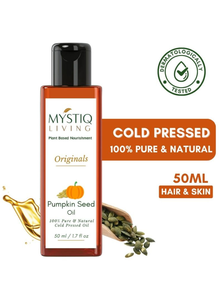 Mystiq Living Pumpkin Seed Oil For Hair Growth | 100% Pure Cold Pressed Oil For Face, Hair & Skin-picture-27