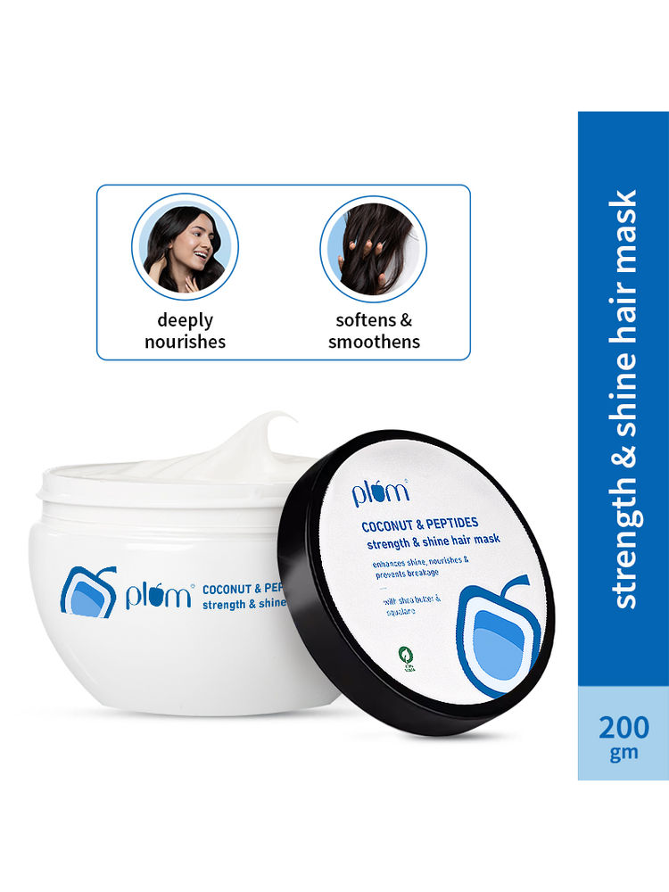 Plum Coconut Milk & Peptides Hair Mask For Soft, Shiny Hair