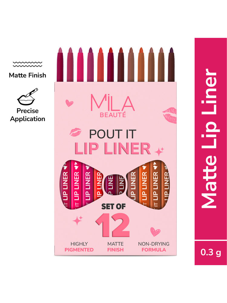 Mila Beauté Matte Lip Liner - Set Of 12-picture-11
