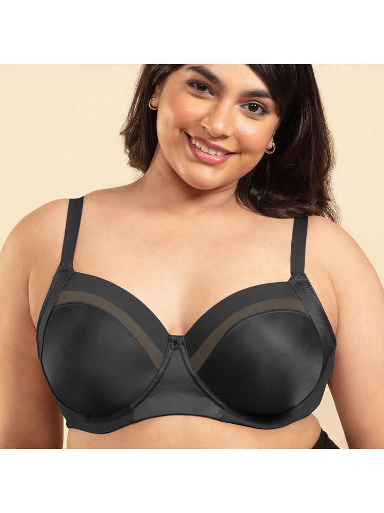 Nykd By Nykaa Infinity Edge Super Support Non Padded Wired Full Coverage Bra NYB150 Black-picture-26