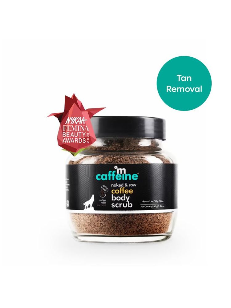 MCaffeine Exfoliating Coffee Body Scrub For Tan Removal & Soft-Smooth Skin - 100% Natural & Vegan