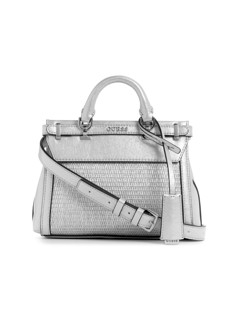 guess fashion Guess Silver Sestri Mini Satchel Bag-picture-24