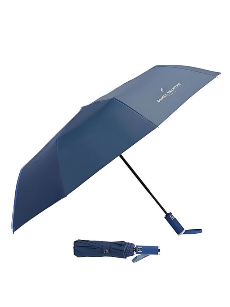 Daniel Hechter Paris Navy Blue Automatic Folding Umbrella-image-20