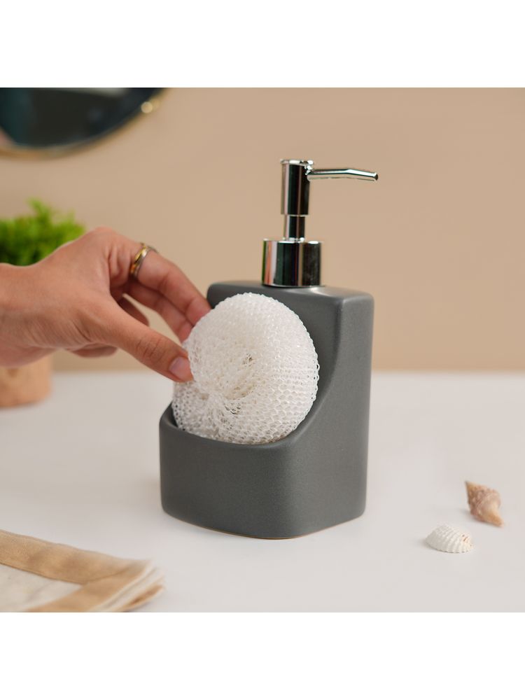 Voncasa Grey 350Ml Ceramic Soap Dispenser-image-47