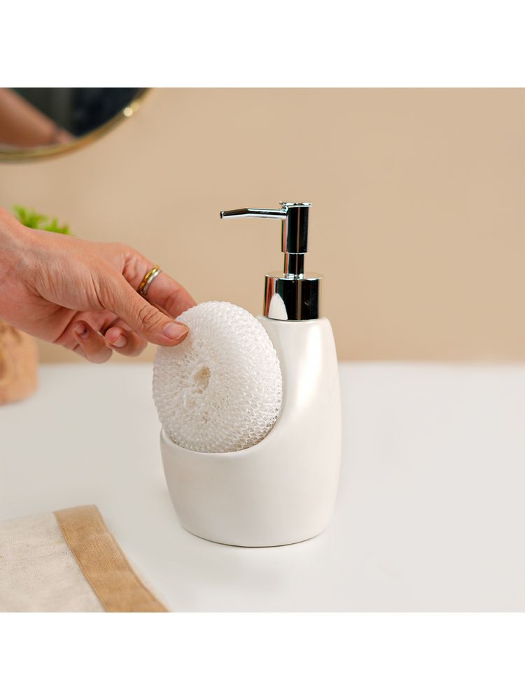 Voncasa Off White 330ml Ceramic Soap Dispenser-picture-12