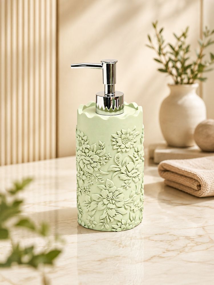 Voncasa 360Ml Green Polyresin Soap Dispenser-image-45