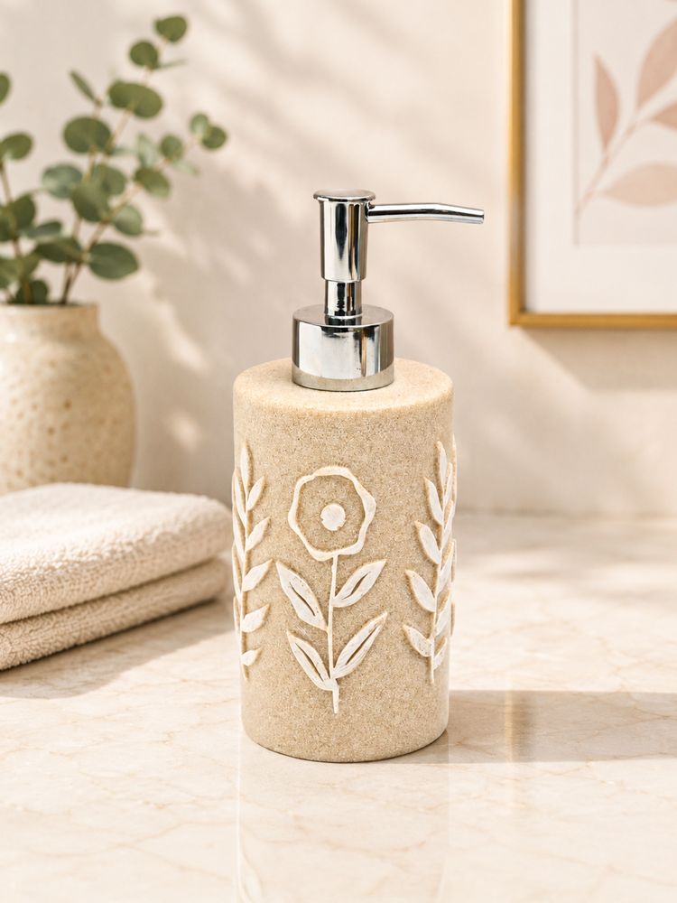 Voncasa 240Ml Dune Beige Polyresin Soap Dispenser-picture-10