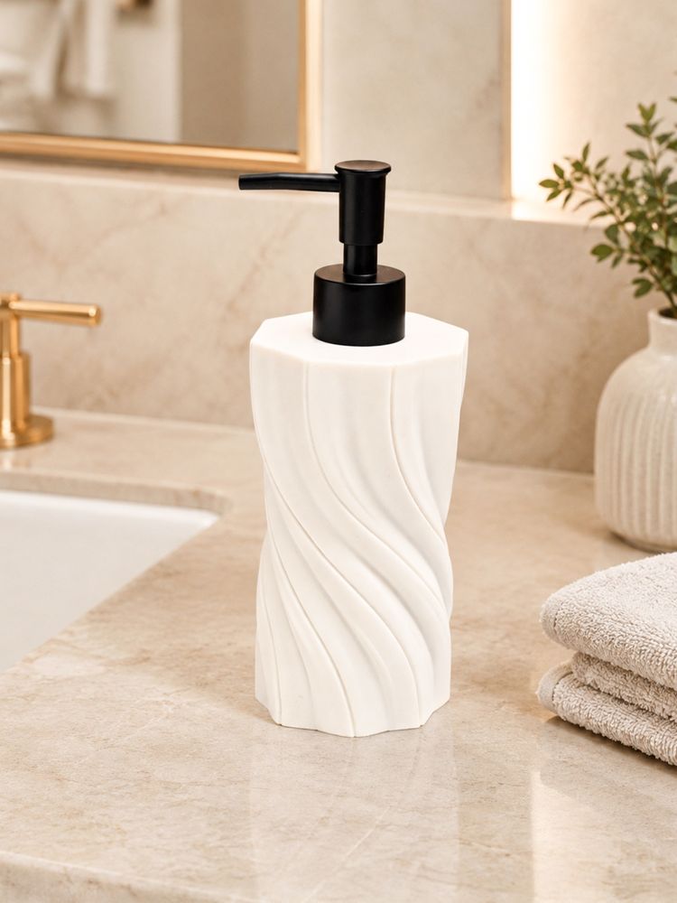 Voncasa 365Ml White Polyresin Soap Dispenser-picture-19