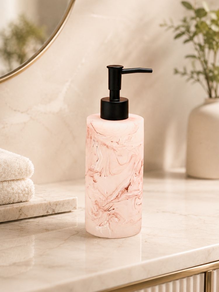 Voncasa 310Ml Ivory Rose Polyresin Soap Dispenser-picture-11