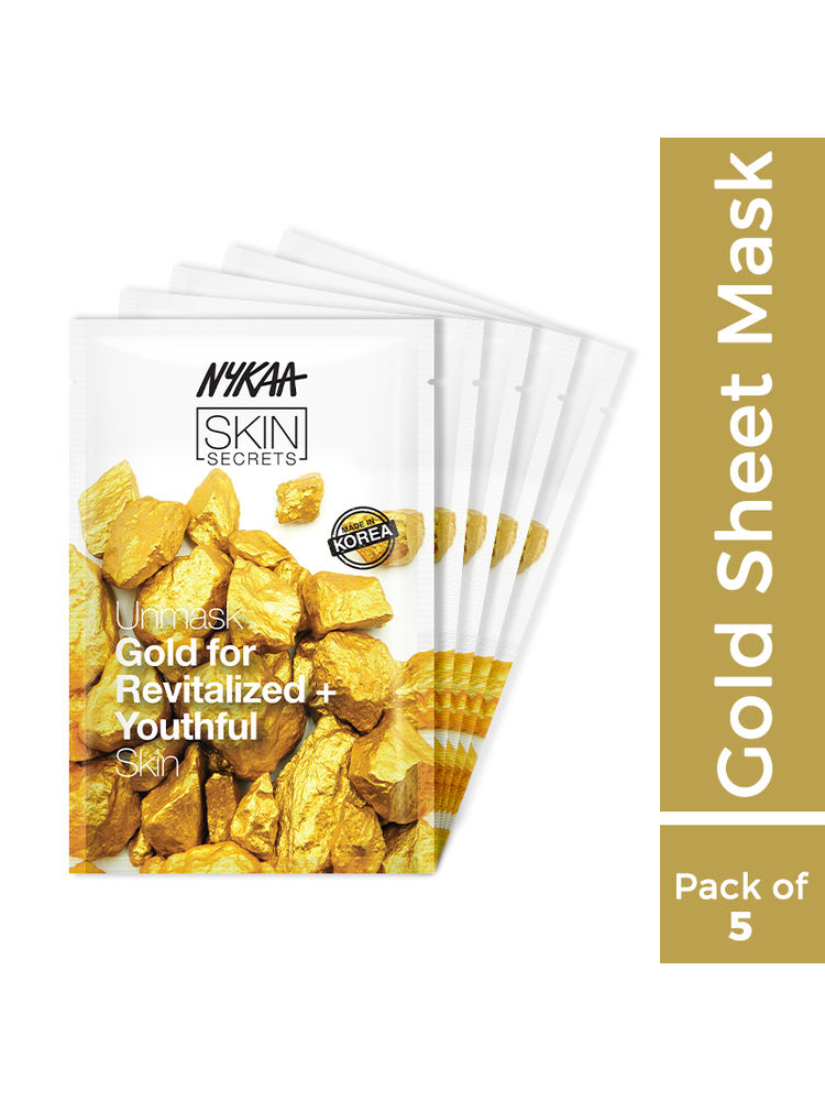 nykaa skin Nykaa Naturals Skin Secrets Glow Like Gold Sheet Mask Combo-picture-15