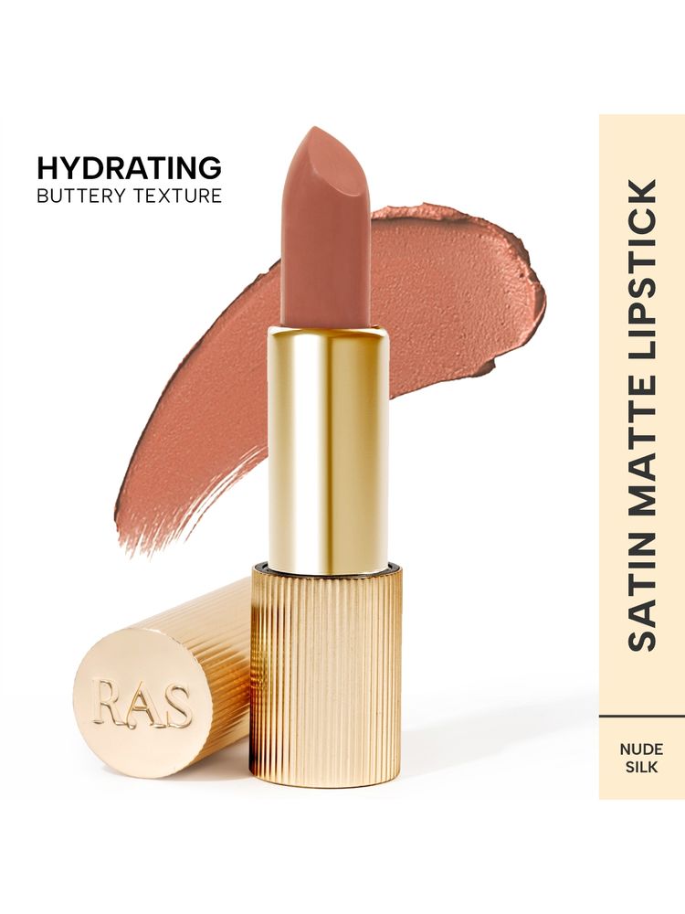 Ras Luxury Oils Lumiere Satin Matte Lipstick - Pink Cashmere - Pink Lipstick-image-3