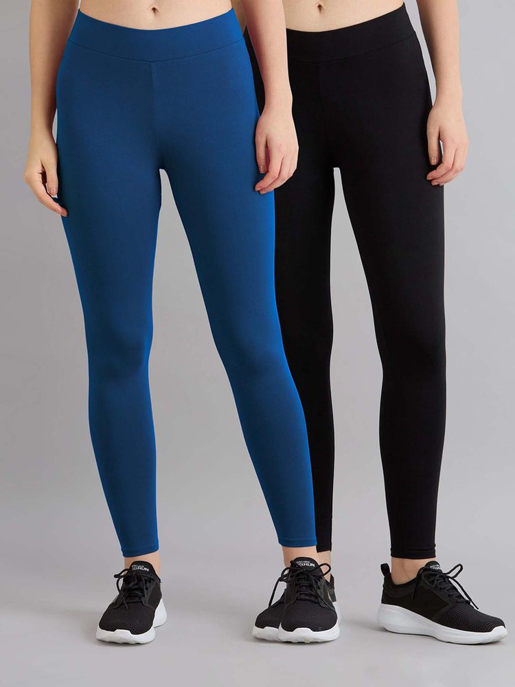 SKECHERS Women Multi-Color Solid Leggings (Pack Of 2)-picture-25