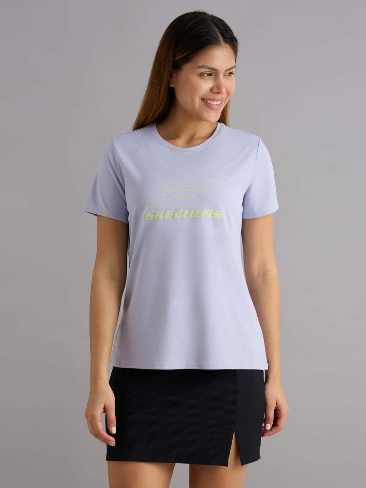 SKECHERS Women Purple Performance Running T-Shirt-picture-20