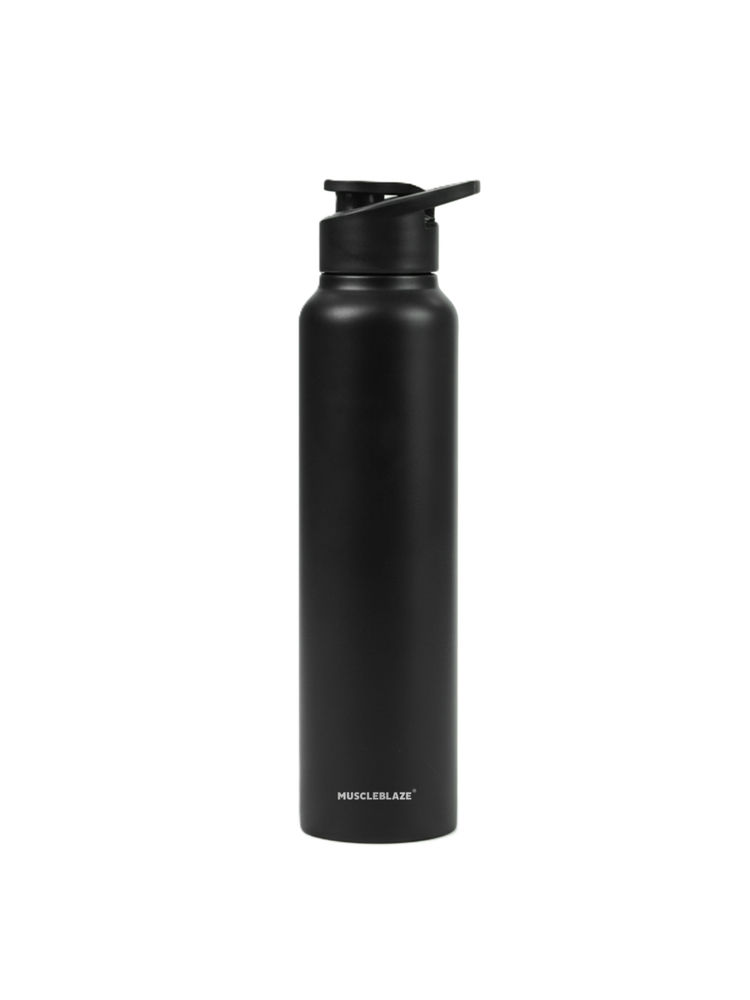 MuscleBlaze Premium Grade Stainless Steel Water Bottle - Black-picture-21