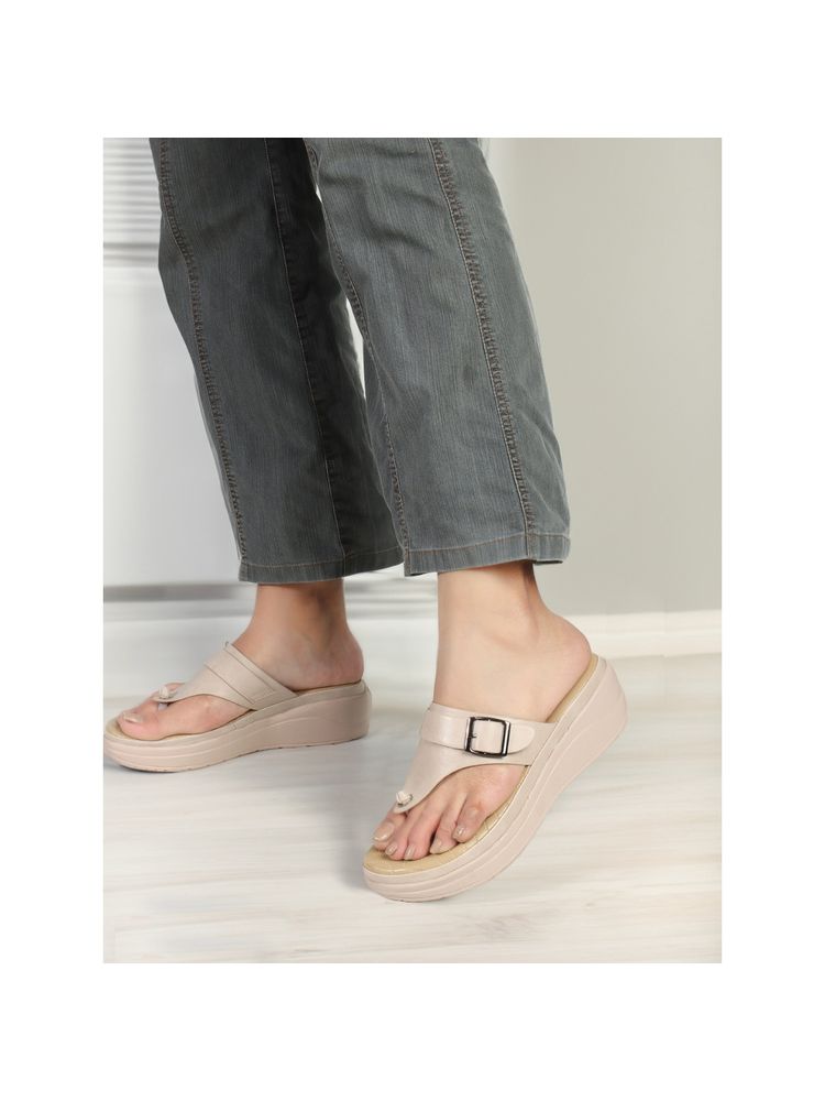 Iconics Women Fashionable Beige Comfortable Sandals-picture-12